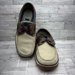 Sebago Docksides San Juan Taupe Brown Boat Shoes Men Size 10.5M
